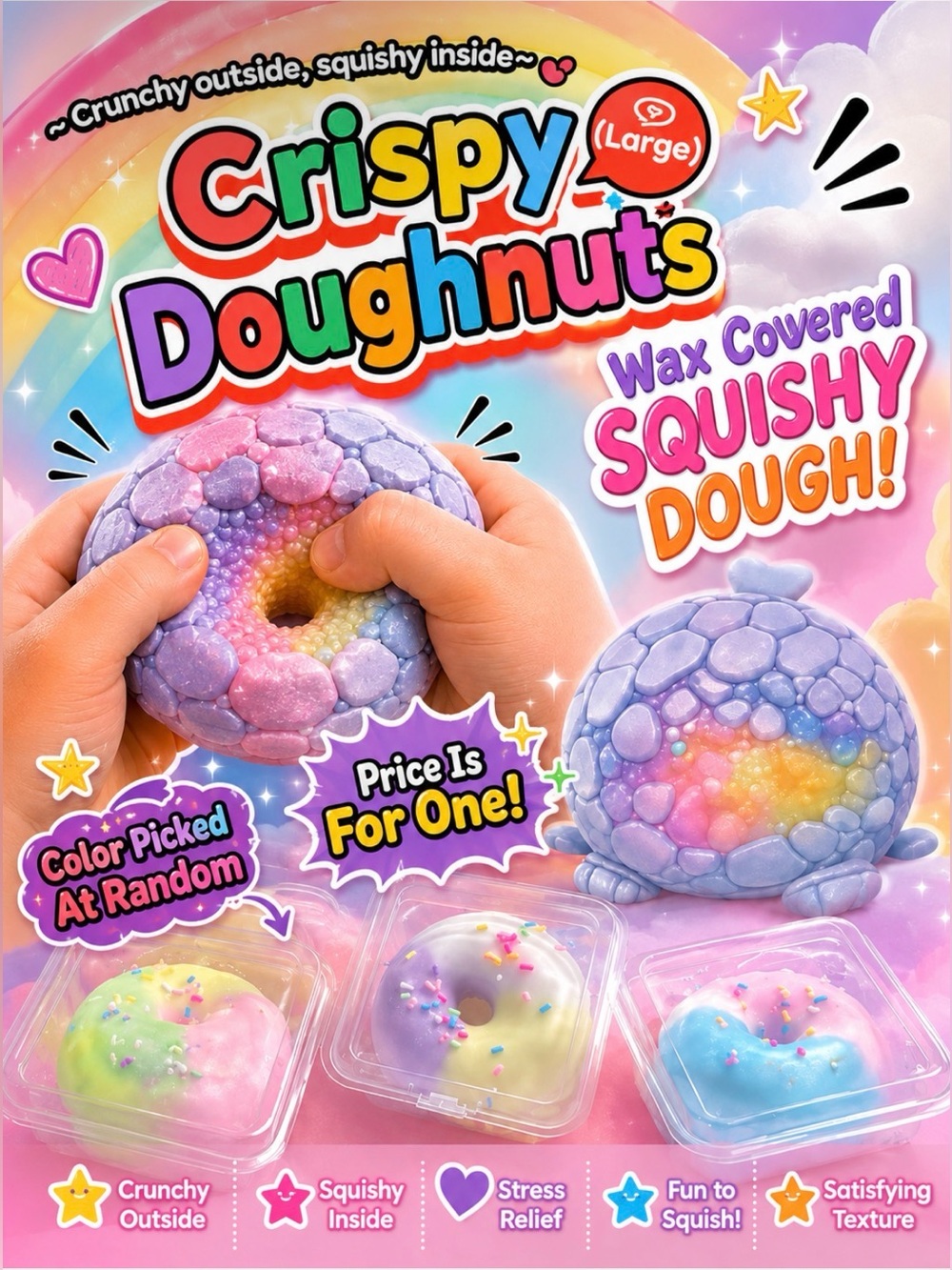 *BUY NOW* Crispy Doughnuts – Wax-Covered Squishy Dough
